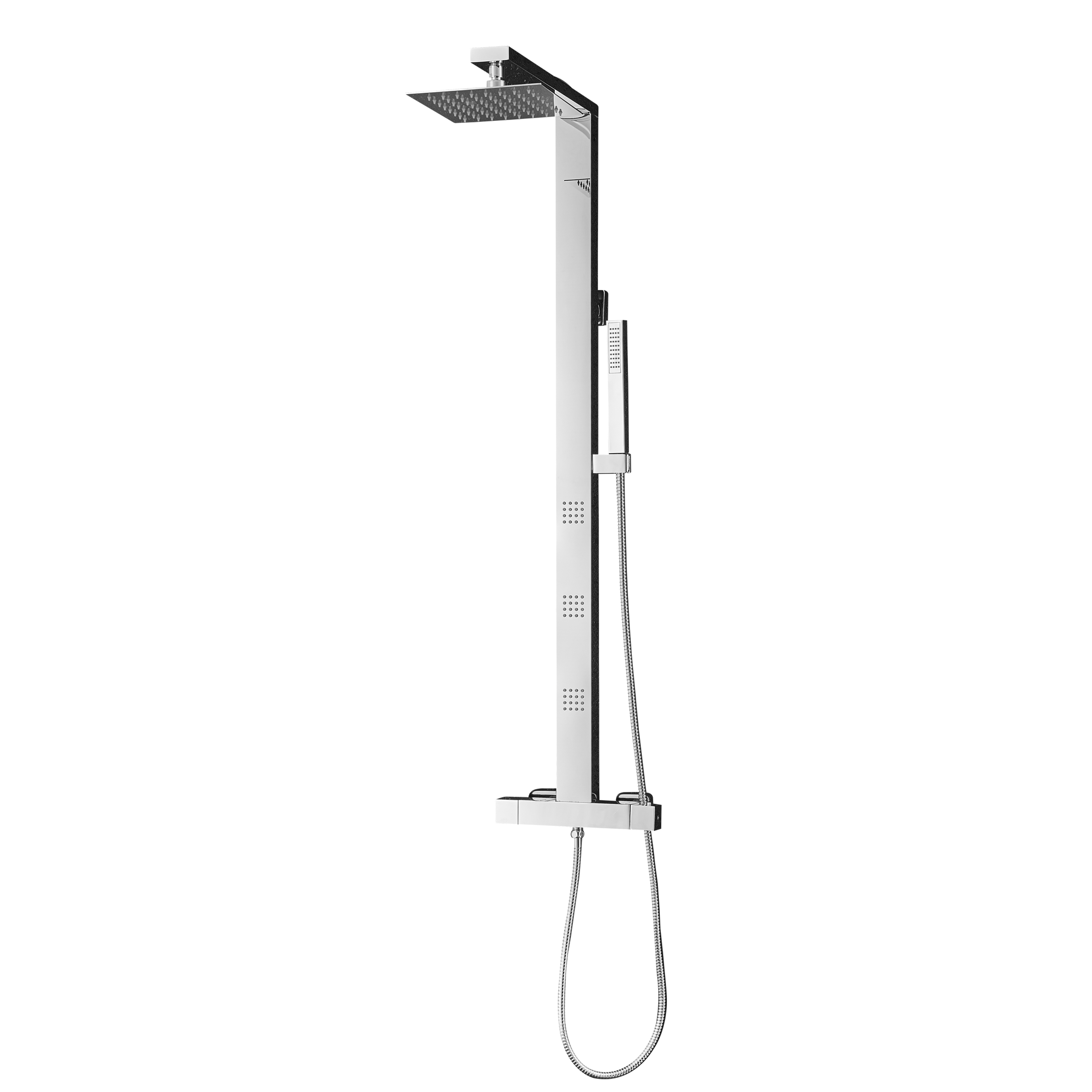 Wall Hung Thermostatic Stainless Steel Massage Shower Column / System