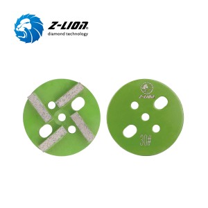 Universal metal grinding disc with 4 bar segments for Chinese floor grinders for concrete surface grinding