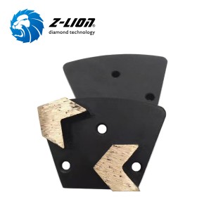 Z-LION double arrow segment trapezoid concrete grinding shoes