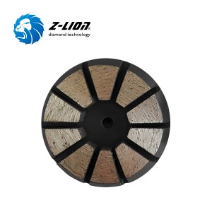 10 segment diamond grinding puck with Terrco speed shift for concrete surface preparation