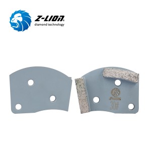 Metal bond double bar diamond grinding plates for Contec floor grinders for concrete floor surface preparation and restoration