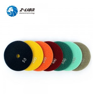 Z-LION Light colored resin diamond polishing pads for concrete floor polishing