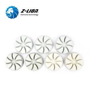 Turbo pattern dry resin diamond polishing pad for concrete floor polishing