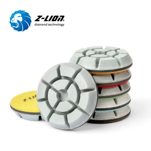 Factory wholesale Resin Pads – Typhoon pattern dry resin polishing pad for concrete floor polishing – ZL Diamond