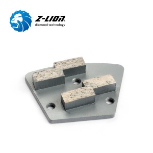 Z-LION Patented metal bond Trapezoid diamond grinding traps for concrete floor surface preparation