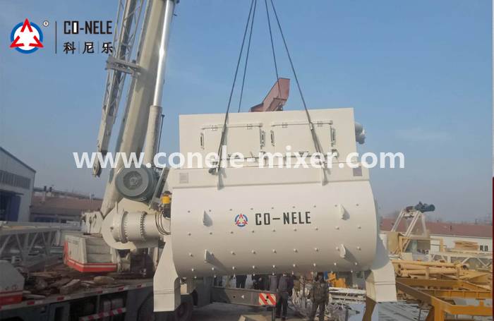 Js2000 duobla ŝafto devigis betonmiksilon produktadkapaciton