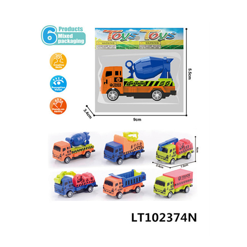 Plastic Funny Pull Back Construction Car Toys 102374N
