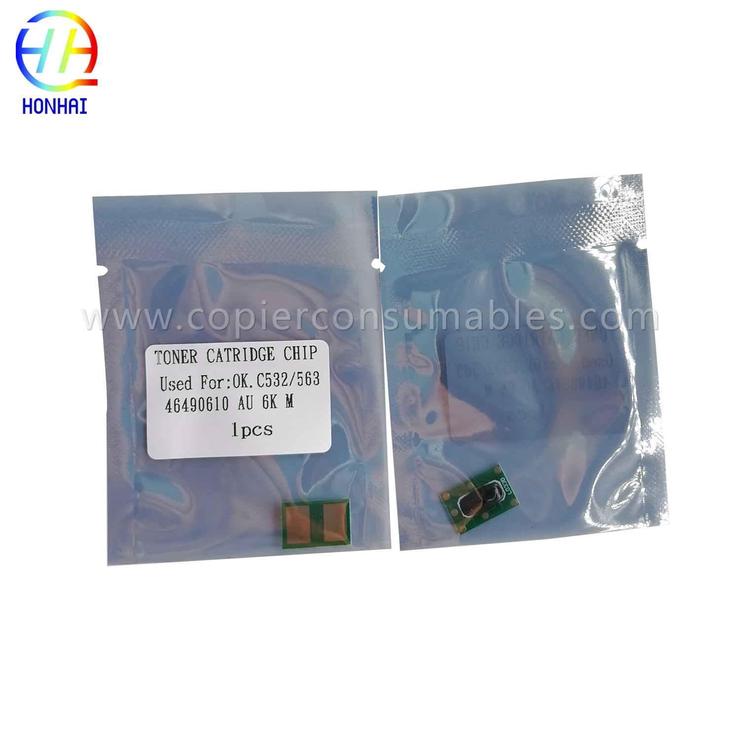 Toner Cartridge Chip fir OKI C532DN MC573DN 6K 46490610 46490611 46490609 46490612