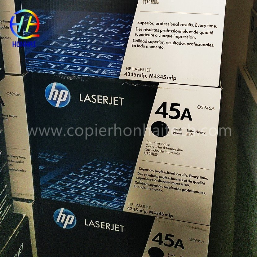 ٽونر ڪارٽريج لاءِ HP 45A Q5945A Laserjet 4345mfp ڪارو اصل