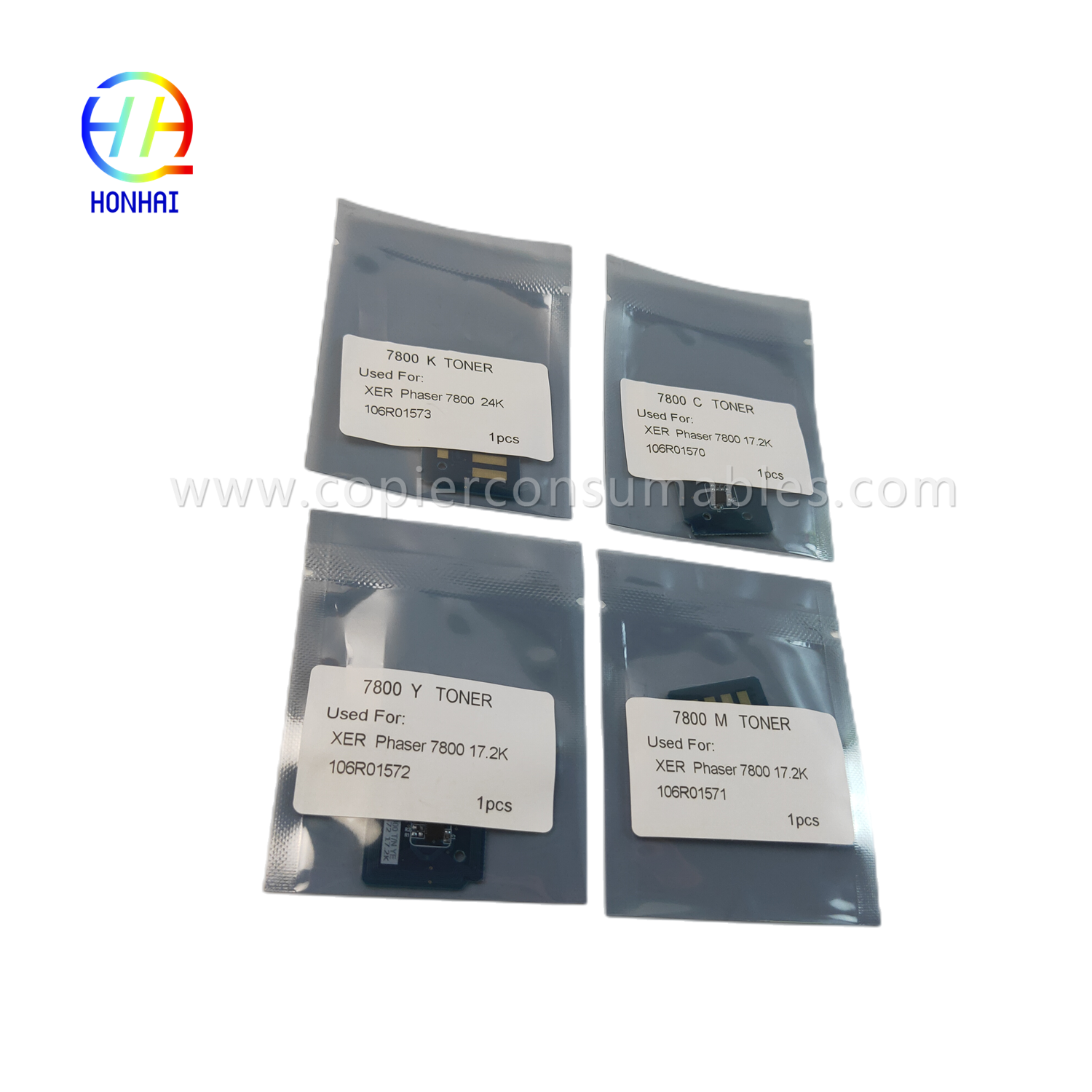 Toner Chip (set) for Xerox Phaser 7800 106R01573 106R01570 106R01571 106R01572 Chip