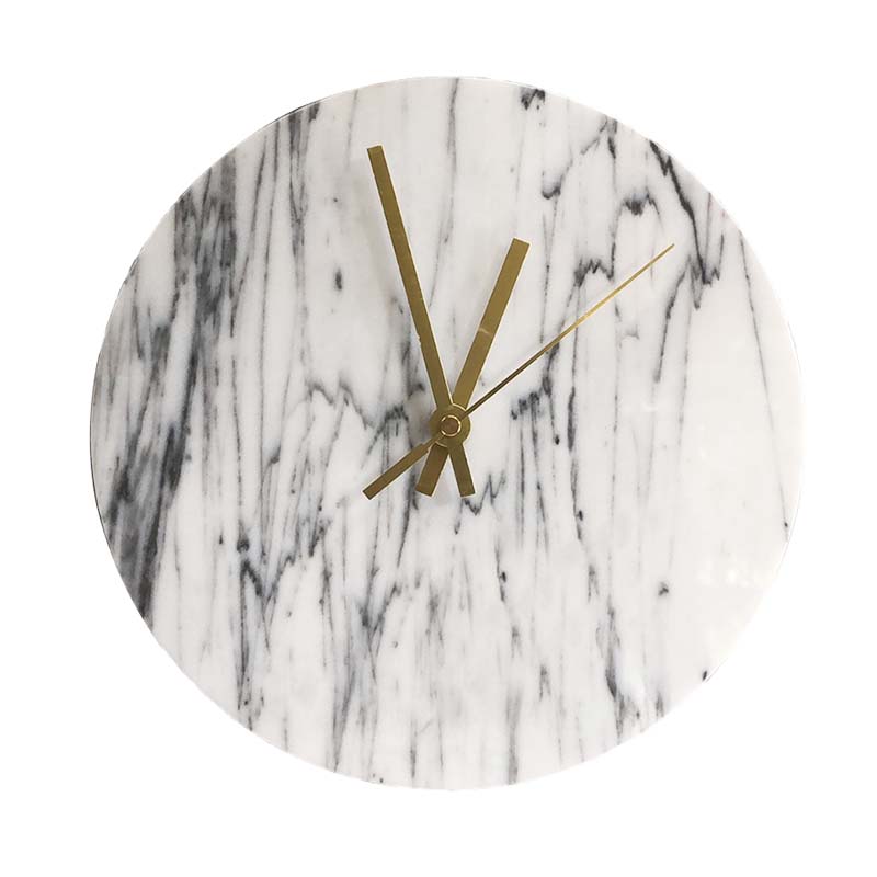 2021 New Product Vintage Round Marble Wall Clock House Warming Present