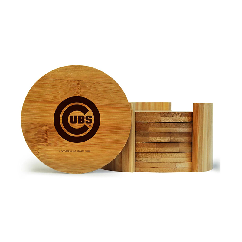 OEM Custom Made Bamboo Coaster Set Holder