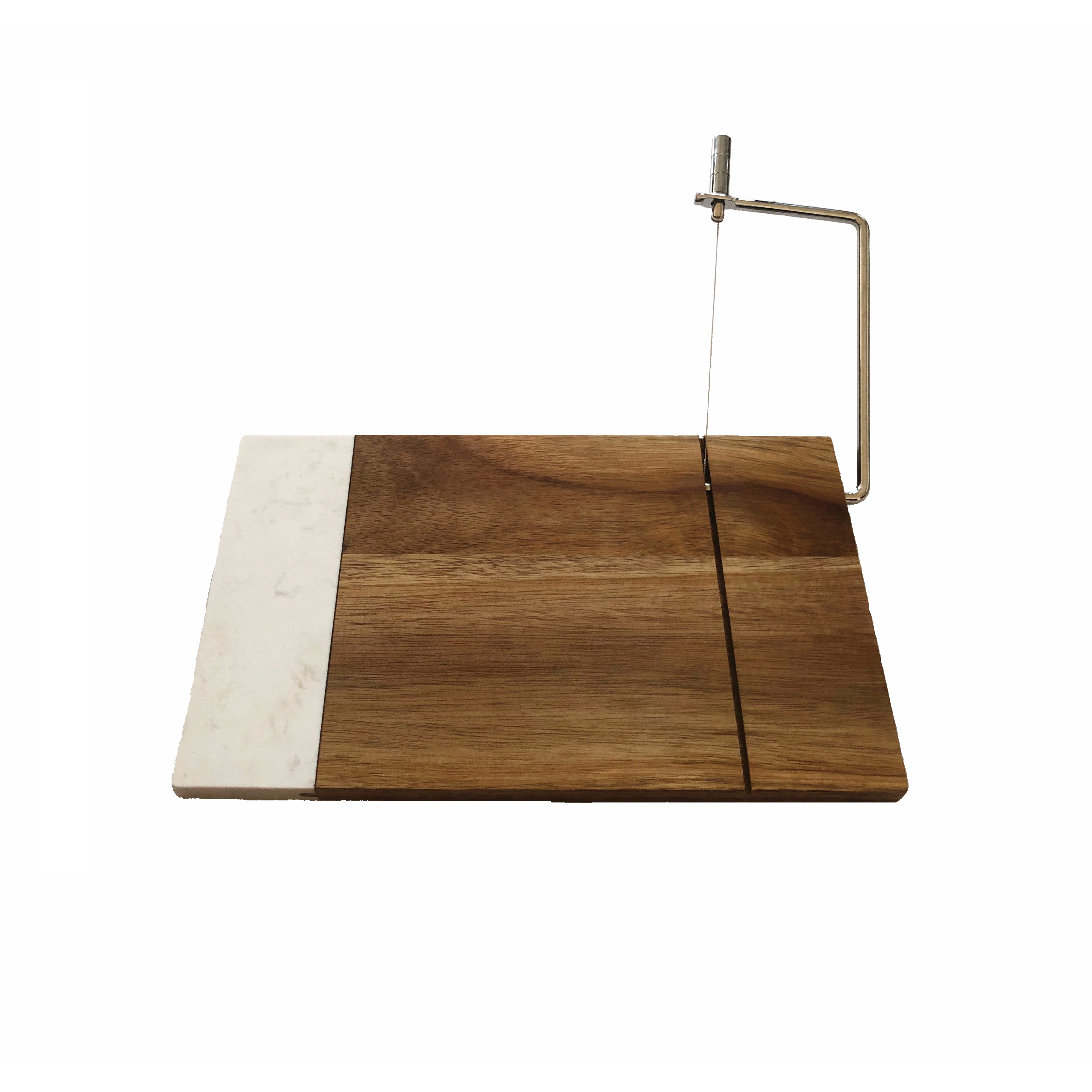 New product Marble Wooden Cheese Cutting Board with Stainless Steel Slicer Wire