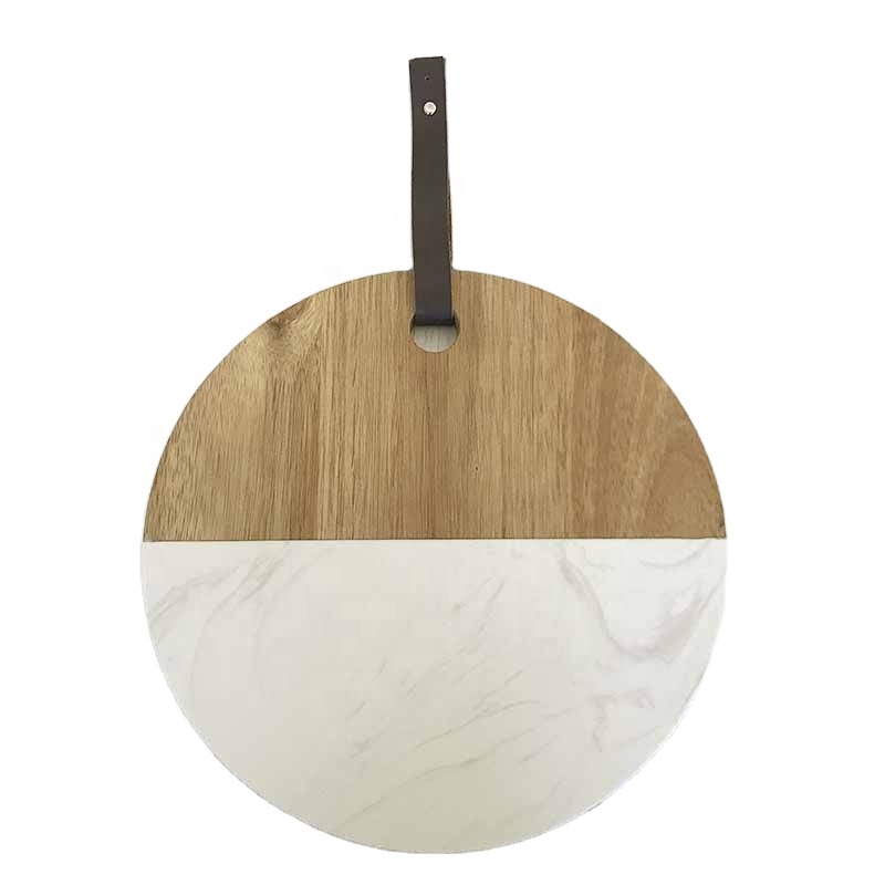 Amazon Top Seller 2021 Round Natural marble Stone Wood Cheese Platter
