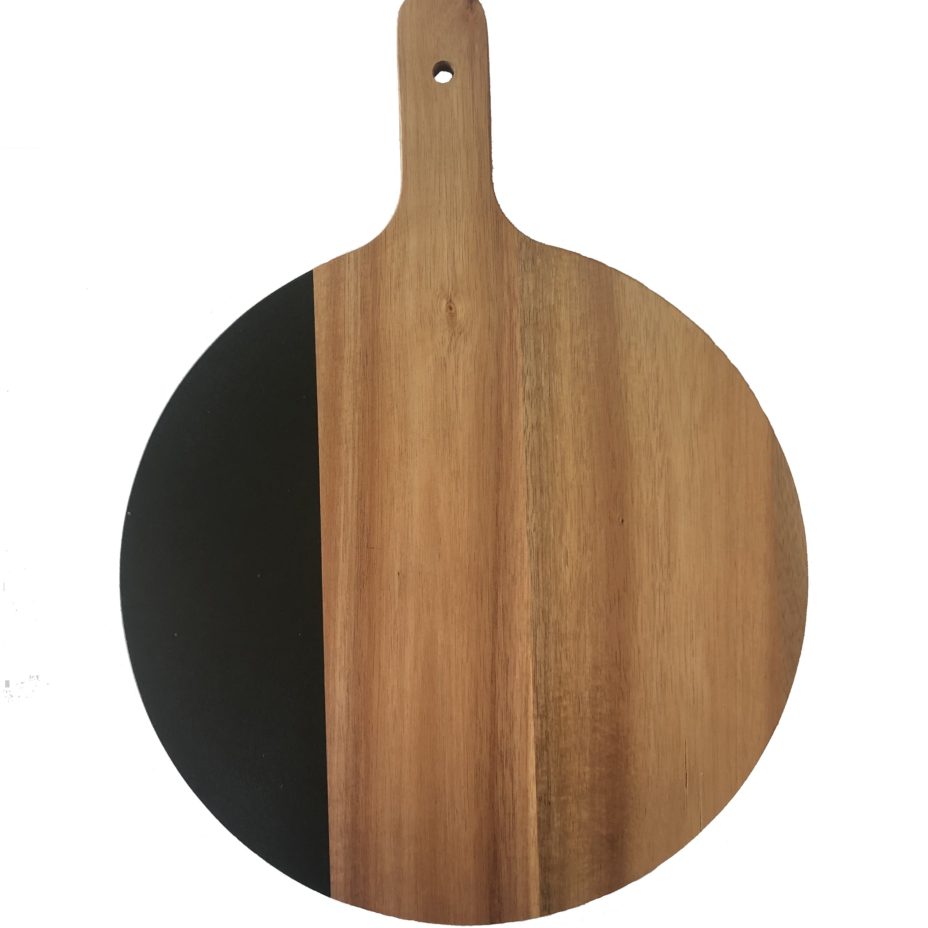 New Design Factory Hot Selling Slate and Acacia Wood Food Serving Decorative Plate with Handle