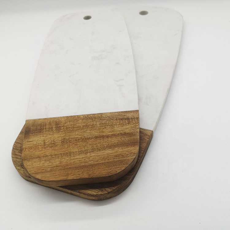 Sample fee free 2020 new marble chopping board Wood cheese board marble cutting Servng board dinner plate homeware