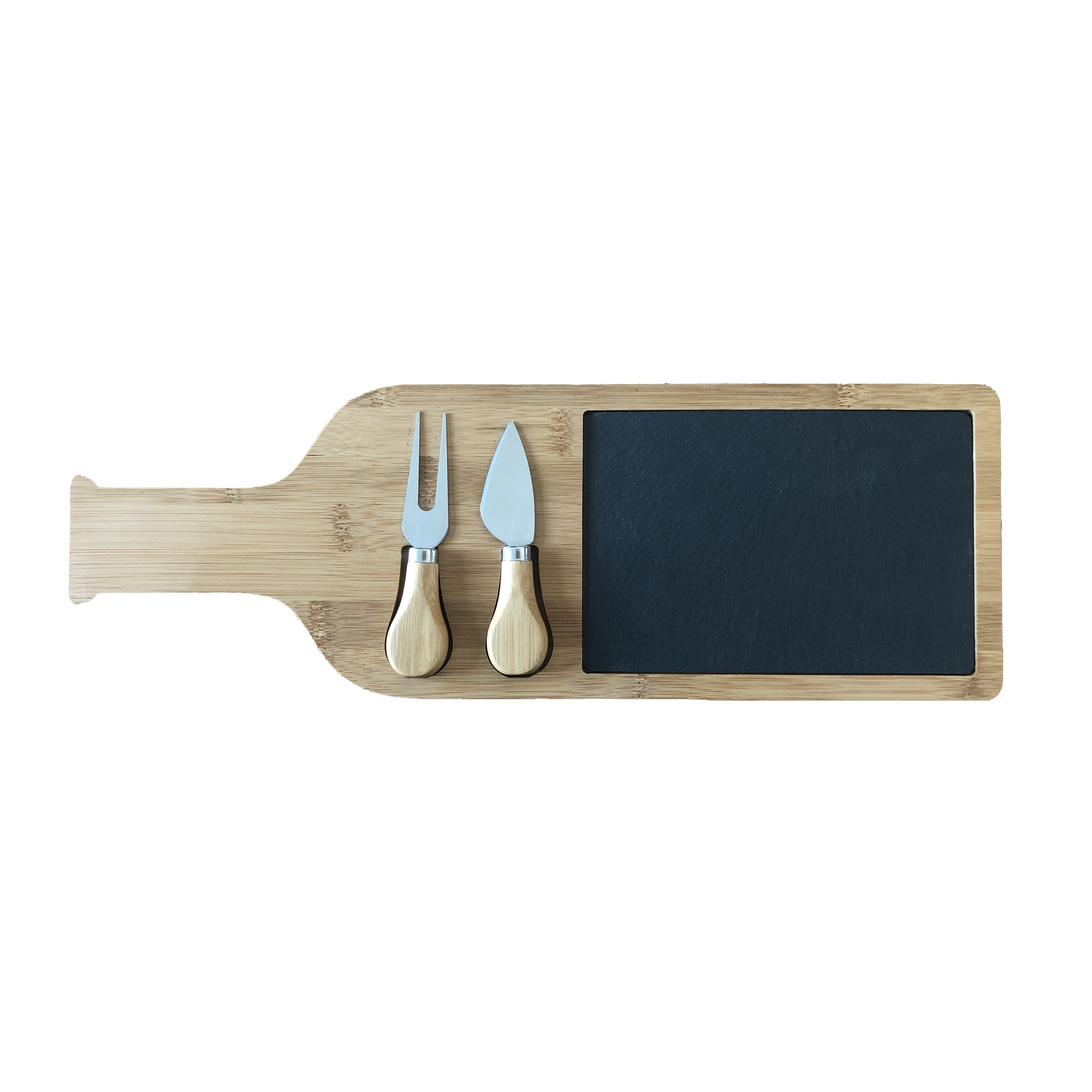 Factory Inspirational Handmade Slate and Bamboo Wood Steak Food Serving Board