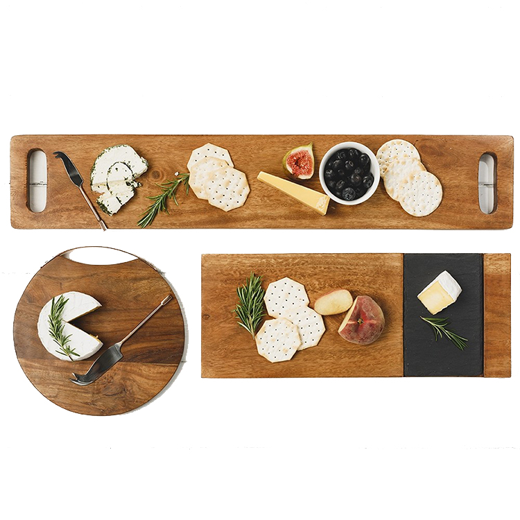 Top Choice Dinnerware Rectangle Slate and Wooden Fruit Plate