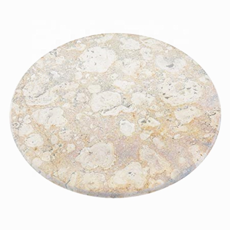 Fossil oval stone &marble cutting board plate