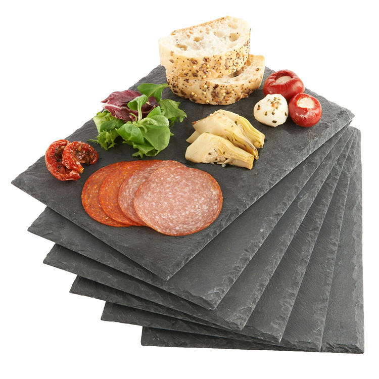 Natural black slate cheese board for wholesale