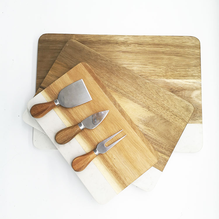 2020 Popular Luxury  Stone Rectangular Bamboo Marble Wooden  Chopping Cutting Cheese Board