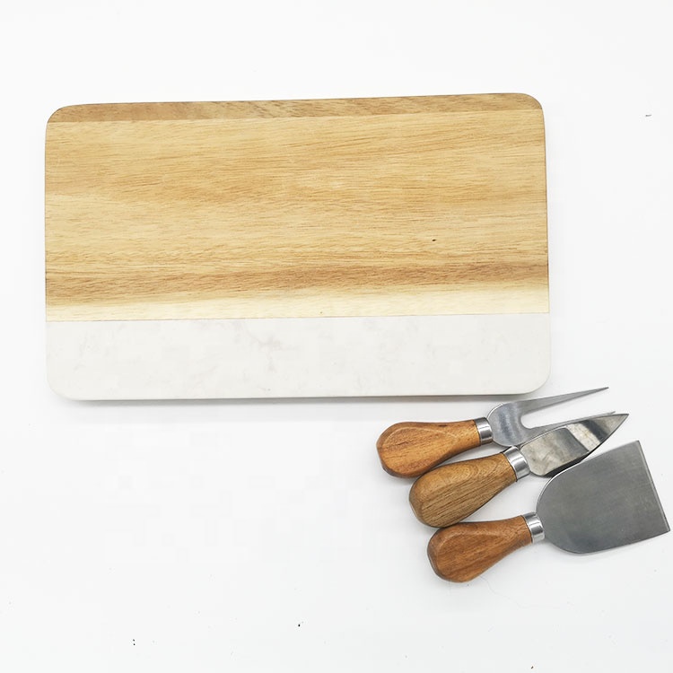 Sample free 2020 factory wholesale cheese board with handle cutting Servng board  Wood cheese board dinner plate homeware