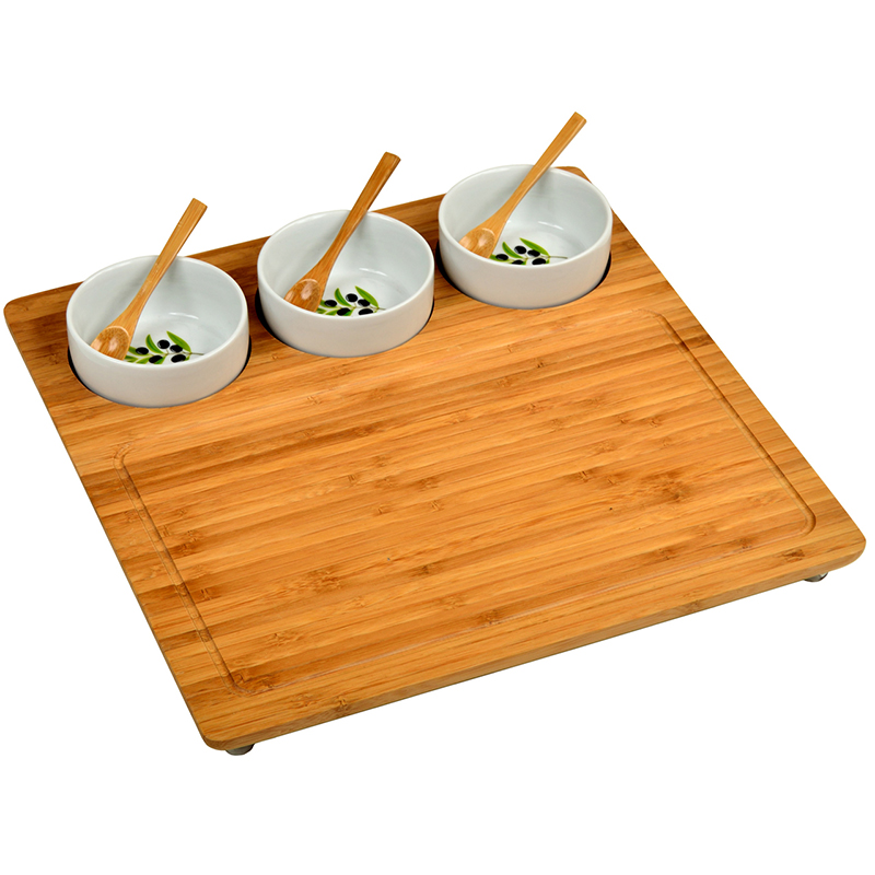 Factory Hot Sale Different Style  Tectangle Bamboo Serving Trays