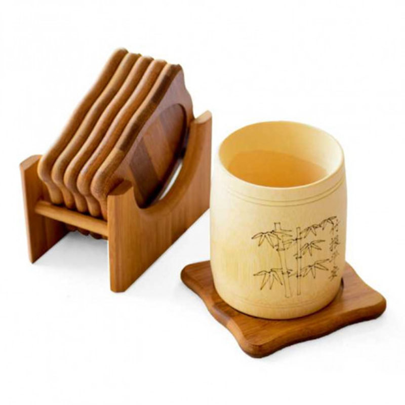 Wholesale Natural Bamboo Coffee Mug Coaster Featured Image