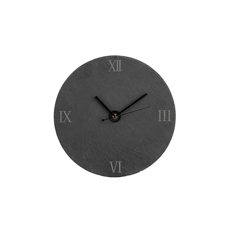 Luxury Surface Polished Slate Stone Mechanical Decorative Wall Clock