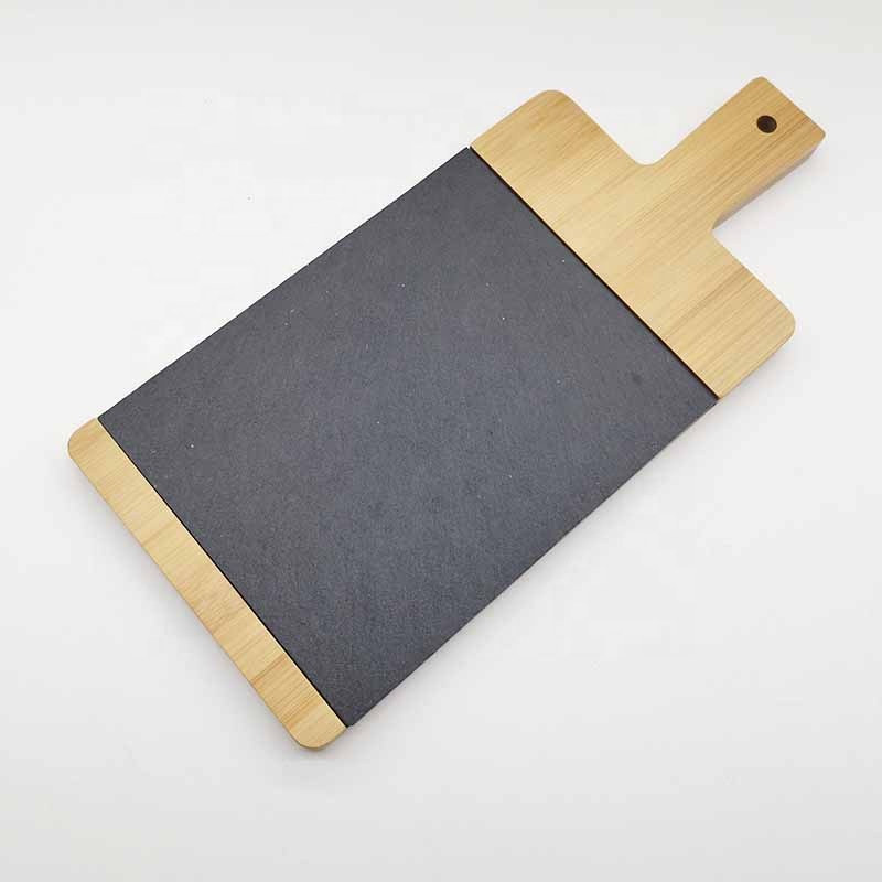 New Design tableware handmade japanese restaurant dinnerware  slate board slate and acacia cutting board wood cutting board acac