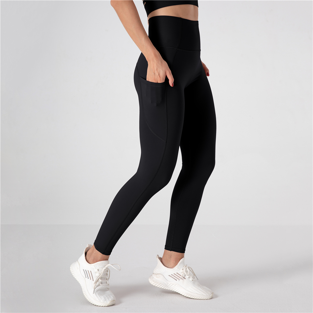 Longline Sports Bra - Classic Yoga Pants with Pockets – Mixiu