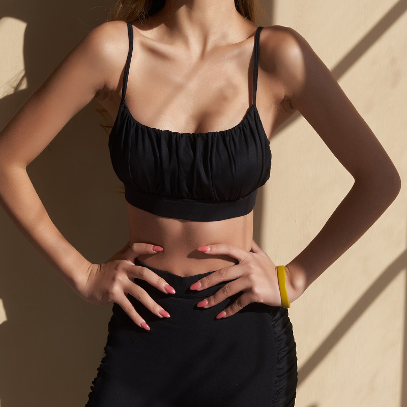 Best Price for Sexy Bikini Models - yoga bra with wrinkle – Mixiu