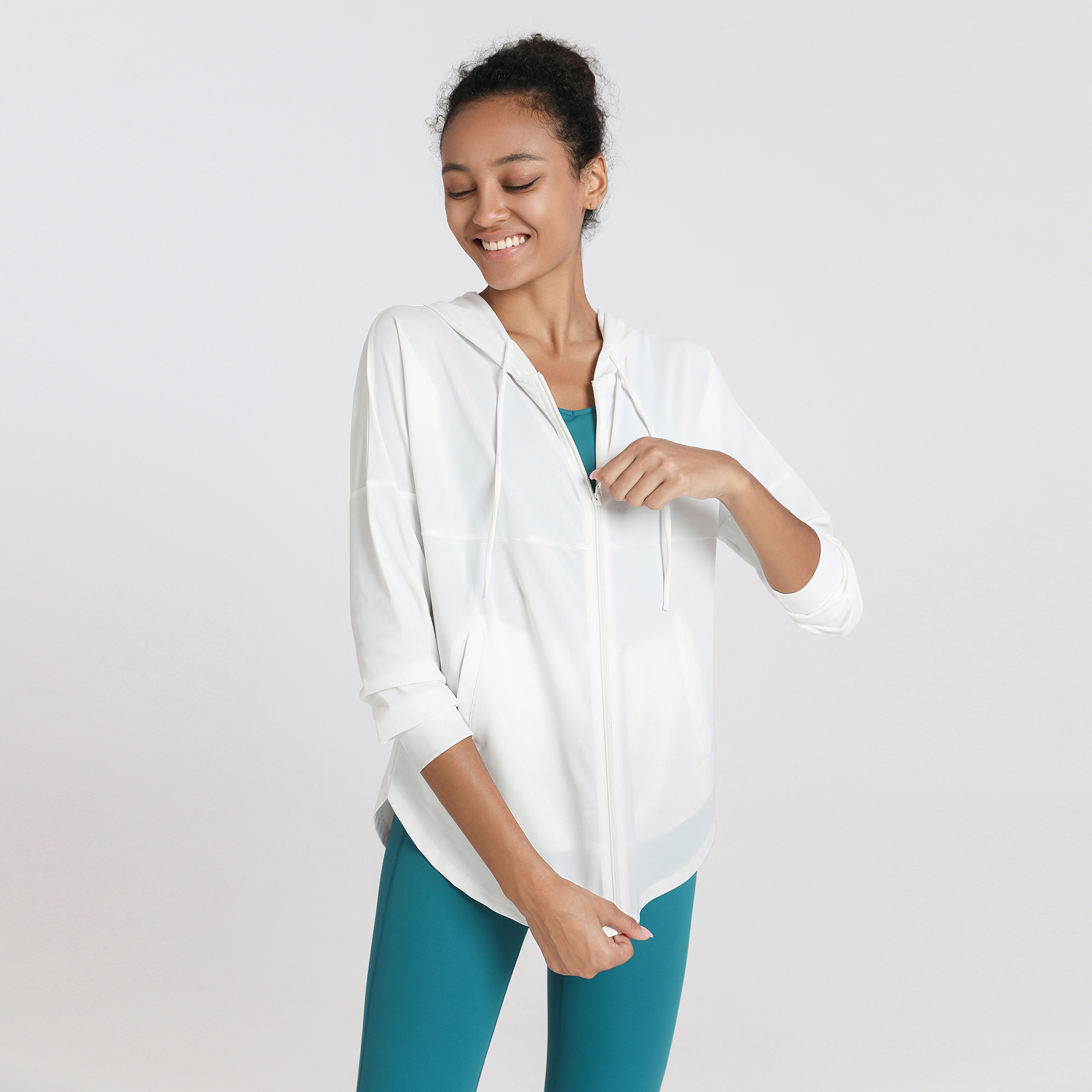Fashion yoga tops with sleeves