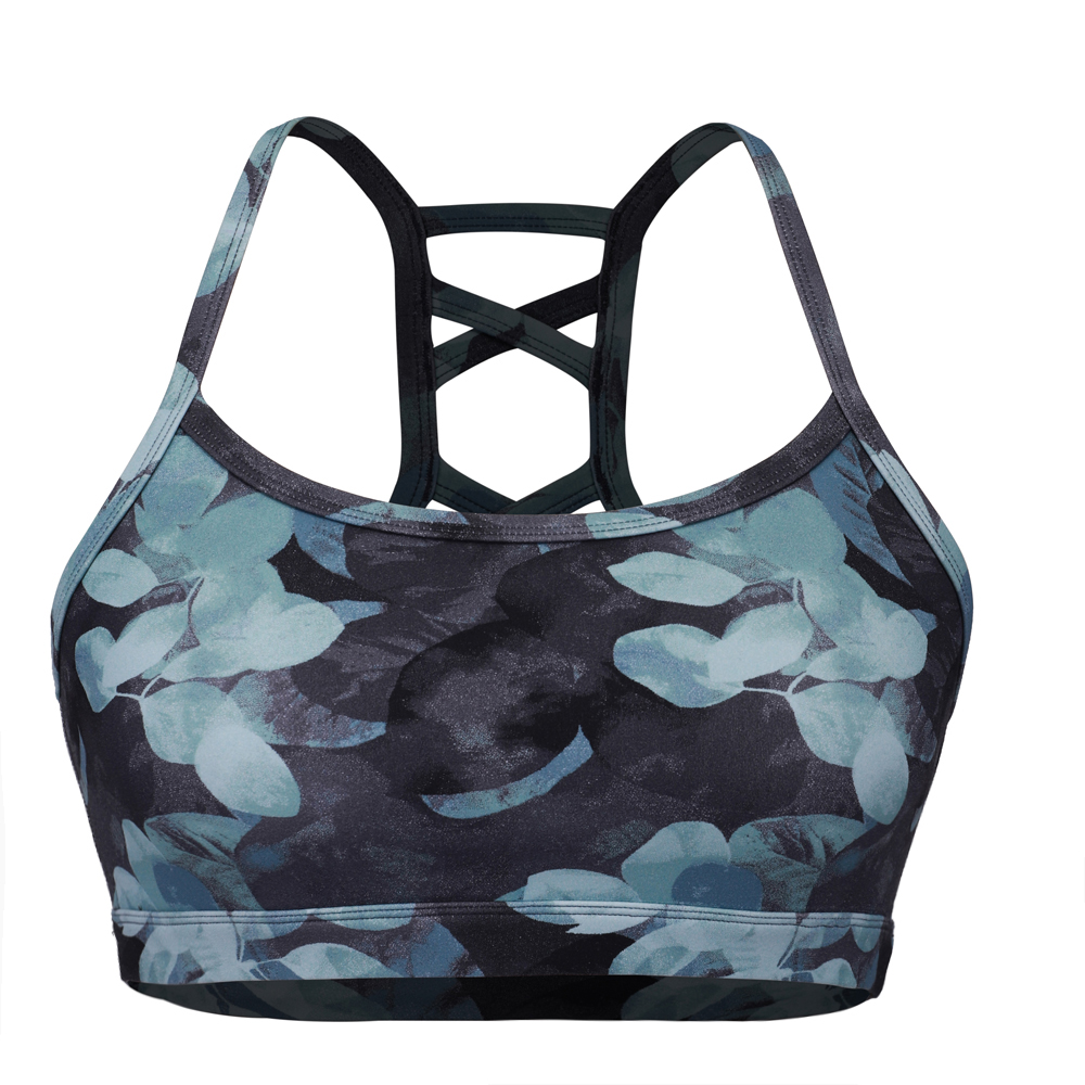 Printed Sports Bra With Cross Straps On The Back S22D129B Featured Image