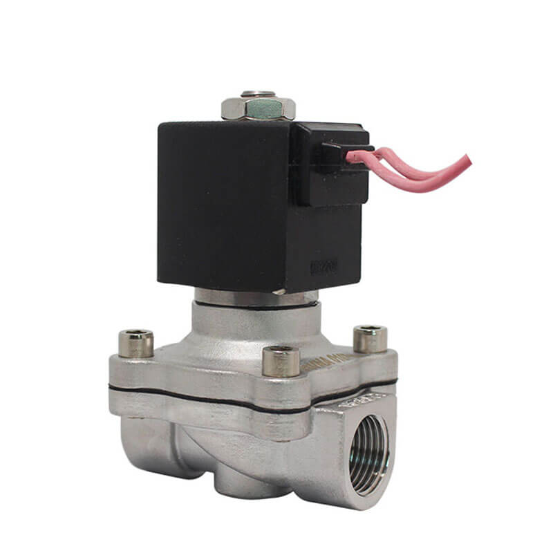 Solenoid Valve Durable Convenient Industrial Hardware Supplies Stainless Steel Stable 1/2in Solenoid Valve Direct‑Acting Water Valve for Industrial AC380V