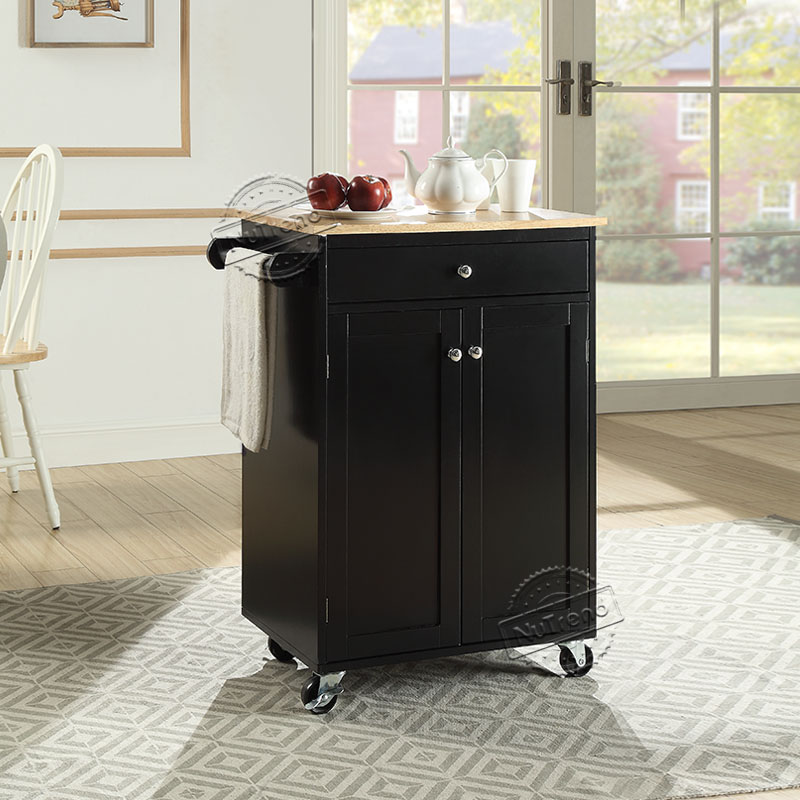102078 Small Portable Kitchen Dining Room Cart on Wheels Featured Image