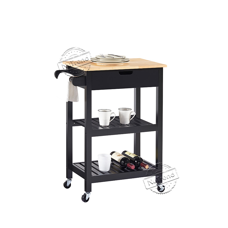 Rolling Kitchen Cart Small Kitchen Island Cart Wooden Kitchen Trolley for Sales 102160