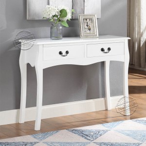 203090 Queens Compact Sofa and Console Table, Elegant Entryway or Hallway Side Table for Living Room