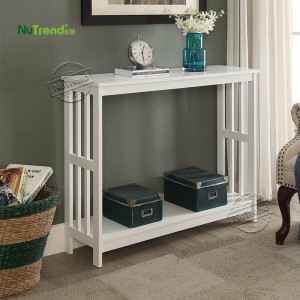 203135 Mission White Entryway Table for Living Room