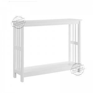 Mission White Console Table Entryway Table for Living Room 203154