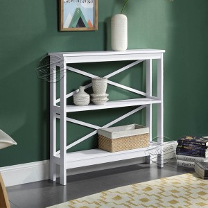 203502 Accent Console Table with 3-Tier Storage Shelf for Entryway Living Room Hallway