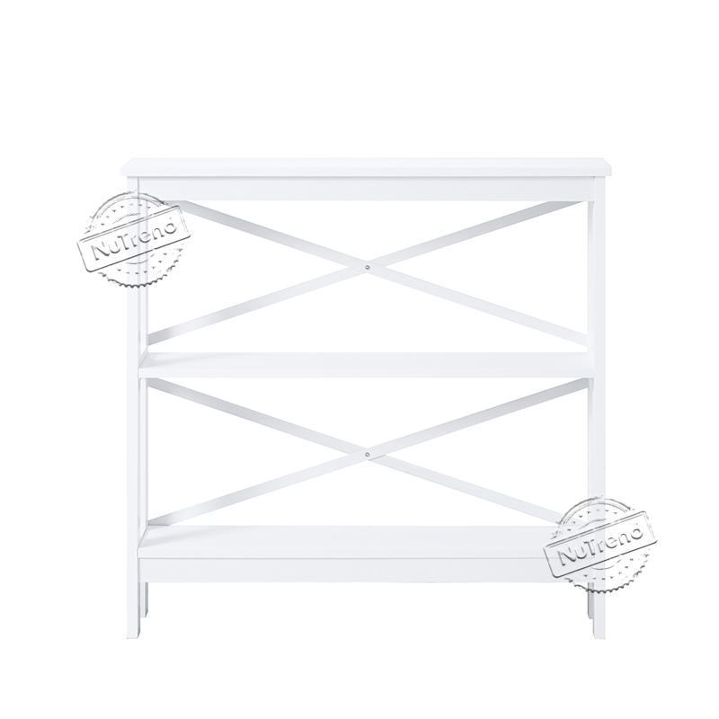 203502 Accent Console Table with 3-Tier Storage Shelf for Entryway Living Room Hallway