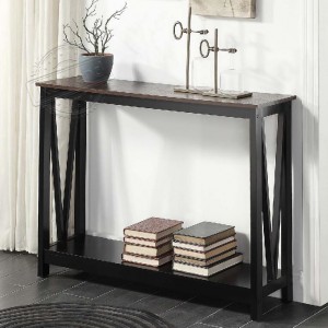 Modern Console Table,Console Sofa Table for Entryway,Living Room,Bedroom,Industrial Entry Hall Table with Classic V Design 203532