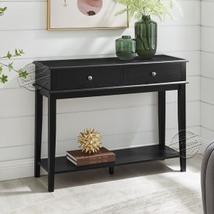 OEM Customized Mid Century Modern Side Table - Maine Modern Black Wood Entrance Hall Tables For Living Room Furniture 203594 –  NuTrend
