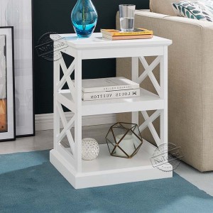 Cross Base End Table Bedside Table for Living Room 203625