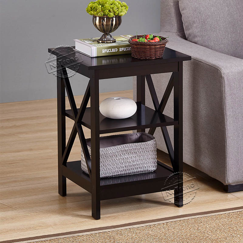 502056 Small White End Table for Living Room X Frame Cheap Side Table