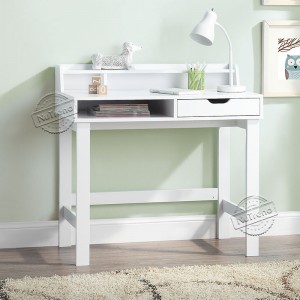 White Children Study Table with Hutch for Kids Furniture 701045