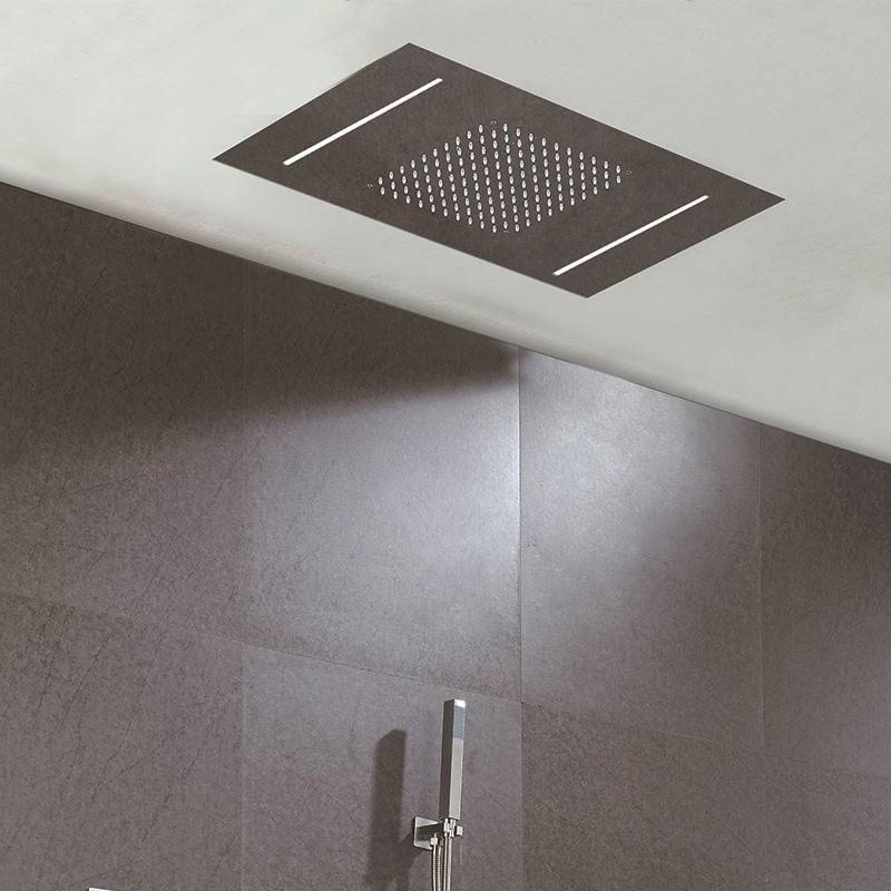Professional Design Black Waterfall Shower System - Recessed three function LED shower head – Chengpai
