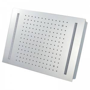 Recessed three function LED shower head