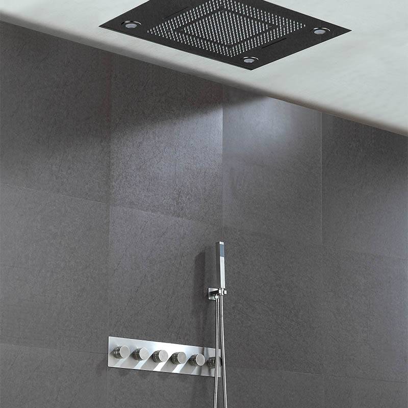 Ceiling recessed four function LED shower head Featured Image